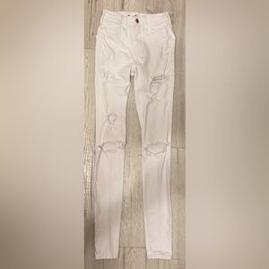 Hollister Distressed High Waist Skinny Jeans 23 x 30 ~Super Cute Boho High Rise